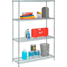 Nexel® 4 Shelf Zinc Chromate Wire Shelving-In-A-Box 36""W x 24""D x 74""H