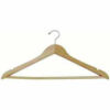 17"" L Wishbone W/ Chrome Hook And Wooden Bar - Natural