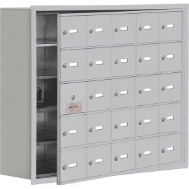 Salsbury 25 Door Welded Cell Phone Locker W/Recessed Key Locks 37""Wx8-3/4""Dx31""H Gray Assembled
