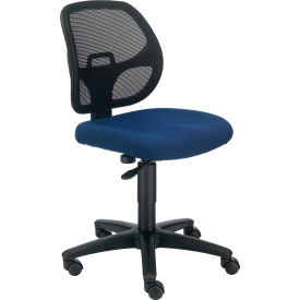 Interion® Mesh Office Chair With Mid Back Fabric Blue
