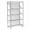 Nexel® 5 Shelf Chrome Slant Wire Shelving Unit Starter 48""W x 18""D x 74""H
