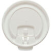Dart® Lift Back & Lock Tab Cup Lids For Foam Cups Fits 8 oz Trophy Cups White Pack of 100