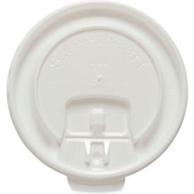 Dart® Lift Back & Lock Tab Cup Lids For Foam Cups Fits 8 oz Trophy Cups White Pack of 100