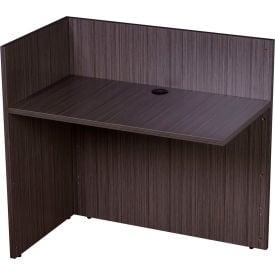Boss Reception Return Desk Shell - 42""W x 24""D - Driftwood