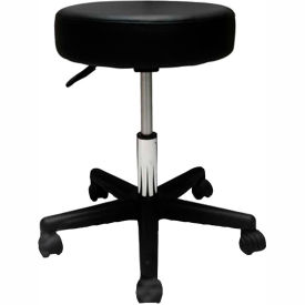 Pneumatic Mobile Stool Without Back 18"" - 22""H Black
