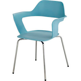 Safco® Bandi Shell Stack Chair 19""D x 23-3/4""W x 31""H Blue