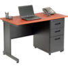Interion® Office Desk with 3 Drawers - 48"" x 24"" - Cherry