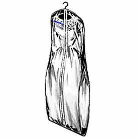 24"" X 54"" 4 Gauge Vinyl W/ Center Zipper And Side Gusset - Crystal Clear