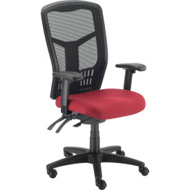 Interion® Mesh Office Chair With High Back & Adjustable Arms Fabric Red
