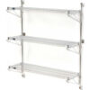 Nexel® Chrome Wall Mount Wire Shelving 72""W x 18""D x 54""H 3 - Shelf Starter