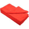 Global Industrial™ 300 GSM Microfiber Cleaning Cloths 16"" x 16"" Red 12 Cloths/Pack