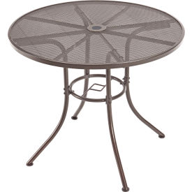 Global Industrial™ 36"" Round Outdoor Caf Table Steel Mesh Bronze
