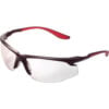 Global Industrial Sport Half Frame Safety Glasses Anti-Fog Clear Lens Red Frame