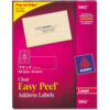 Avery® Easy Peel Laser Mailing Labels 1-1/3 x 4 Clear 700/Box