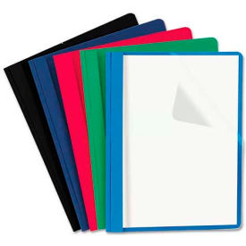Universal Clear Front Report Cover Tang Fasteners Letter Size Assorted Colors 25/Box