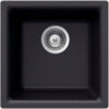 Houzer® E-100U MIDNITE Quartztone Series Granite Dual Mount Bar/Prep Sink Black