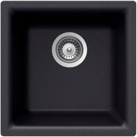 Houzer® E-100U MIDNITE Quartztone Series Granite Dual Mount Bar/Prep Sink Black