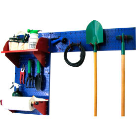 Wall Control Pegboard Garden Tool Board Organizer Blue/Red 48"" X 32"" X 9""