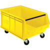 Quantum Mobile Magnum Plastic Stacking Bin 16-1/2""W x 18""L x 11""H Yellow