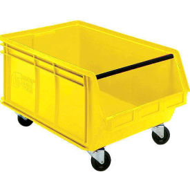 Quantum Mobile Magnum Plastic Stacking Bin 16-1/2""W x 18""L x 11""H Yellow