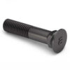 5/8-11 x 2-1/2"" Plow Bolt - #3 Flat Head - Grade 5 - UNC - Steel - Zinc Clear - Pkg of 10