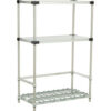 Nexel® BK18366Z Poly-Z-Brite® 3-Shelf Container/Keg Rack 36""W x 18""D x 63""H