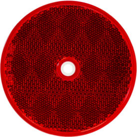 Buyers 3.1875"" Red Round DOT Bolt-On Reflectors - 5623316