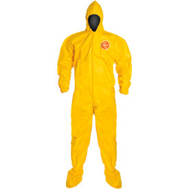 DuPont™ Tychem® 2000 Coverall Hood & Socks/Boots Bound Seam Yellow 3X 12/Qty