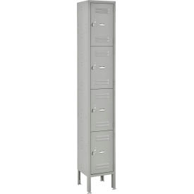 Global Industrial™ Capital® 4-Tier 4 Door Box Locker 12""W x 12""D x 78""H Gray Assembled