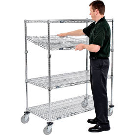 Nexel® E-Z Adjust Wire Shelf Truck 1200 lb. Capacity 48""L x 18""W x 60""H