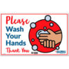 Global Industrial™ Please Wash Your Hands Sign 16""W x 10""H Wall Adhesive