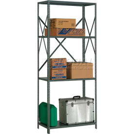 Global Industrial™ 4 Shelf 18 Ga Open Steel Shelving Unit 36""W x 24""D x 85""H Gray