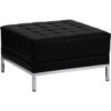 Flash Furniture Modular Lounge Ottoman - Leather - Black - Hercules Imagination Series