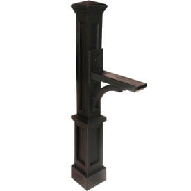 Mayne Newport Plus Mailbox Post 5813-B - 56""H Black