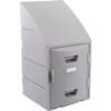 Remcon Plastics 1-Tier 1 Door Modular Plastic Locker 15""W x 15""D x 29""H Gray Assembled
