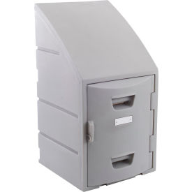 Remcon Plastics 1-Tier 1 Door Modular Plastic Locker 15""W x 15""D x 29""H Gray Assembled