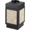 Safco® Canmeleon™ Aggregate Panel Top Open 38 Gallon Black 9471NC