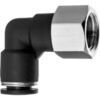 Push to Connect Tube Fitting - Nylon - 90 Degree Elbow Adapter - 1/4"" Tube OD x 1/4"" NPT Female