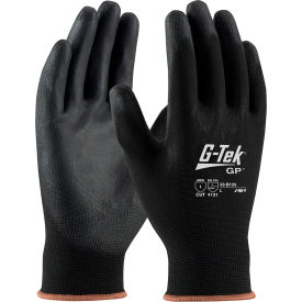 PIP® 33-B125/M G-Tek® GP™ General Duty Nylon Glove PU Coated Black M 12 Pairs