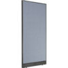 Interion® Electric Office Partition Panel 36-1/4""W x 100""H Blue