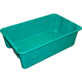 Molded Fiberglass Nest and Stack Tote 780308 - 19-3/4"" x 12-1/2"" x 6"" Green