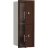 4C Horizontal Mailbox 37-1/2""H Single Column 2 PL5 Doors Front Load Bronze USPS