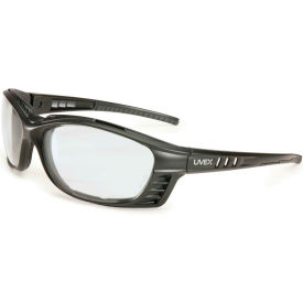 Uvex® Livewire Safety Glasses Matte Black Frame Clear Lens Anti-Fog
