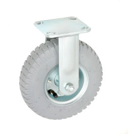 Global Industrial™ Rigid Plate Caster 8"" Full Pneumatic Wheel 300 lb. Capacity