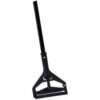 Carlisle Flo-Pac Vinyl Coated Metal Mop Handle W/Plastic Head 60""L/1""D Black - 3696800