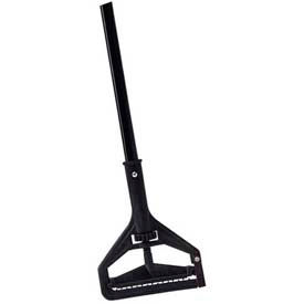 Carlisle Flo-Pac Vinyl Coated Metal Mop Handle W/Plastic Head 60""L/1""D Black - 3696800