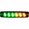 Buyers 5.14"" Amber/Green Surface Mount Ultra-Thin LED Strobe Light - 8892210