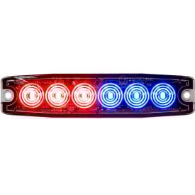Buyers 5.14"" Red/Blue Surface Mount Ultra-Thin LED Strobe Light - 8892205