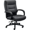 Interion® Big & Tall Executive Chair With High Back & Fixed Arms Bonded Leather Black