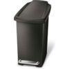 simplehuman® Slim Plastic Step Can - 2-3/5 Gallon Black